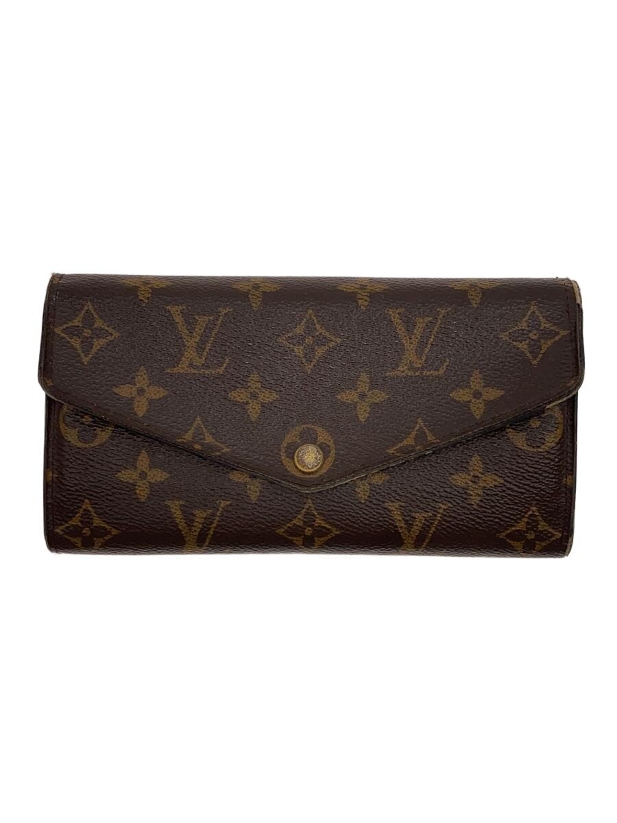 【中古】LOUIS VUITTON◆2)ポルト・フォイユ・サラ_モノグラム・帆布_ローズバレリーヌ/PVC/BRW/総柄/レディース【服飾雑貨他】