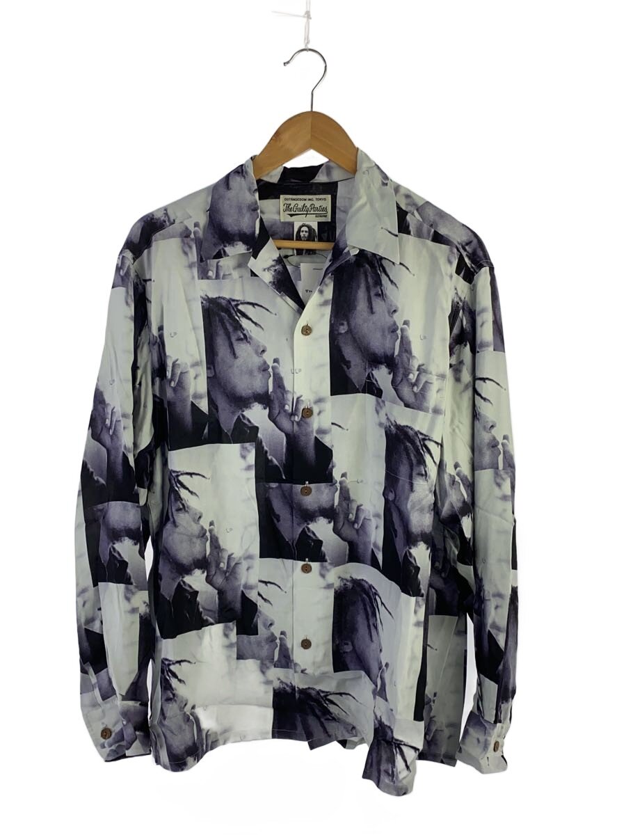 【中古】WACKO MARIA◆BOB MARLEY/ハワイアンシャツ/長袖シャツ/L/レーヨン/PUP【メンズウェア】｜2ｎｄ STREET 店