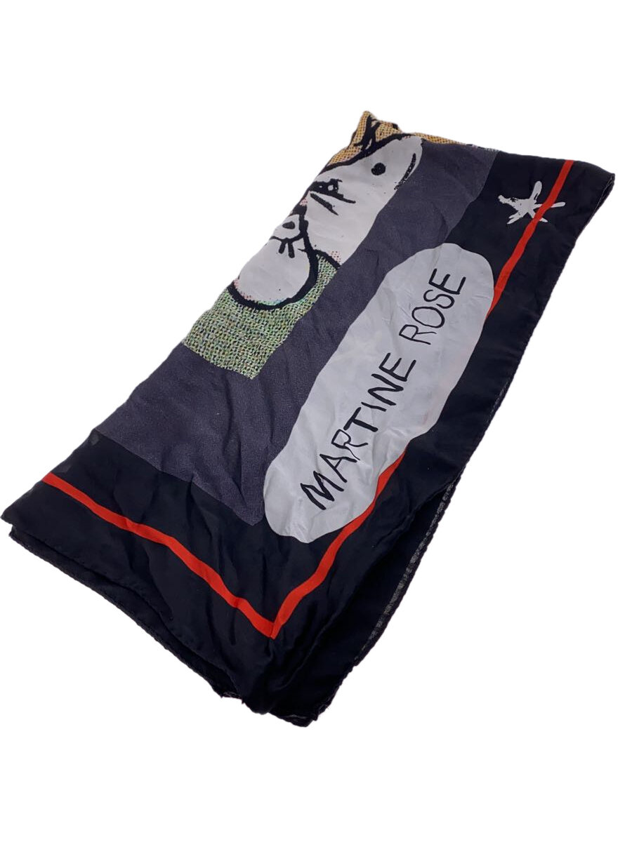 【中古】MARTINE ROSE◆えり巻き/--/BLK/総柄/メンズ//【服飾雑貨他】