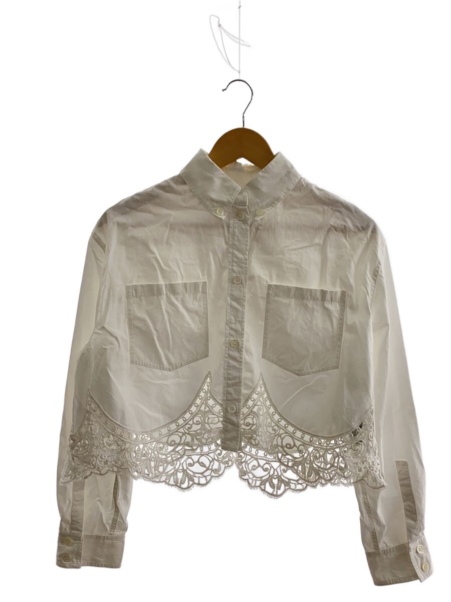 【中古】BURBERRY◆長袖トップ/36/綿織物/WHT/白いこと/スピード競技///【レディースお召しもの】