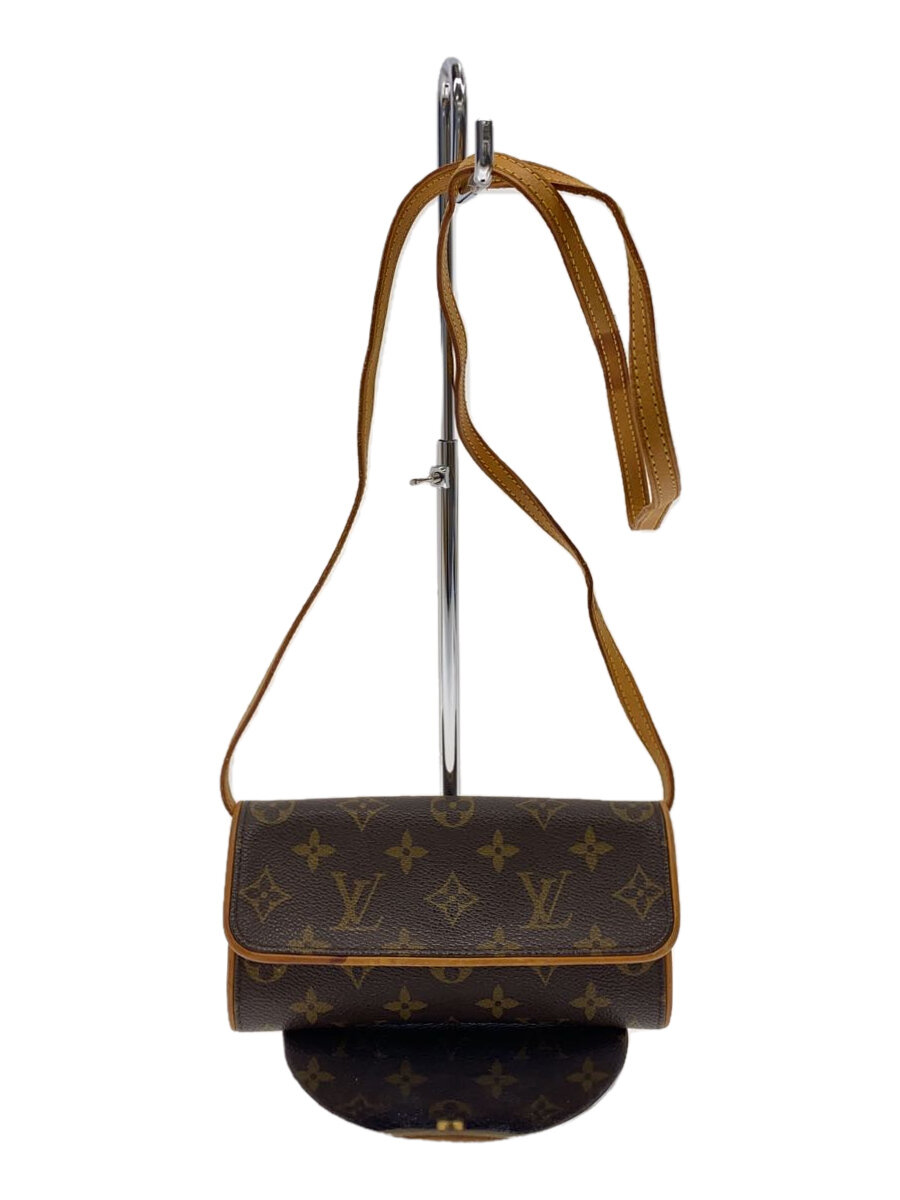 【中古】LOUIS VUITTON◆ポシェット・ツインGM_モノグラム・帆布/PVC/BRW//【御徒面子】