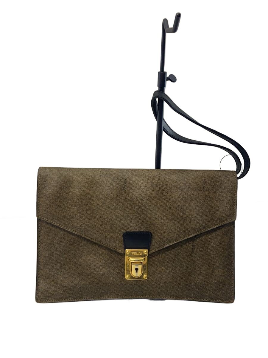 【中古】FENDI◆ブリーフ入れもの/PVC/赤銅色【御徒面子】
