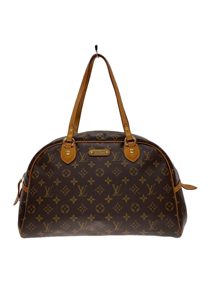 【中古】LOUIS VUITTON◆モントルグイユGM_モノグラム・帆布_BRW/PVC/BRW/総柄【御徒面子】