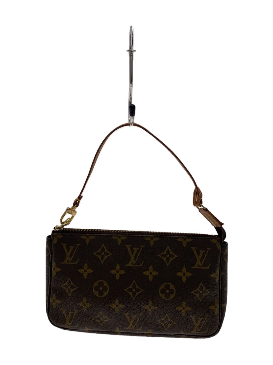 【中古】LOUIS VUITTON◆2)ポシェット・アクセソワール_モノグラム・帆布_BRW/PVC/BRW【御徒面子】