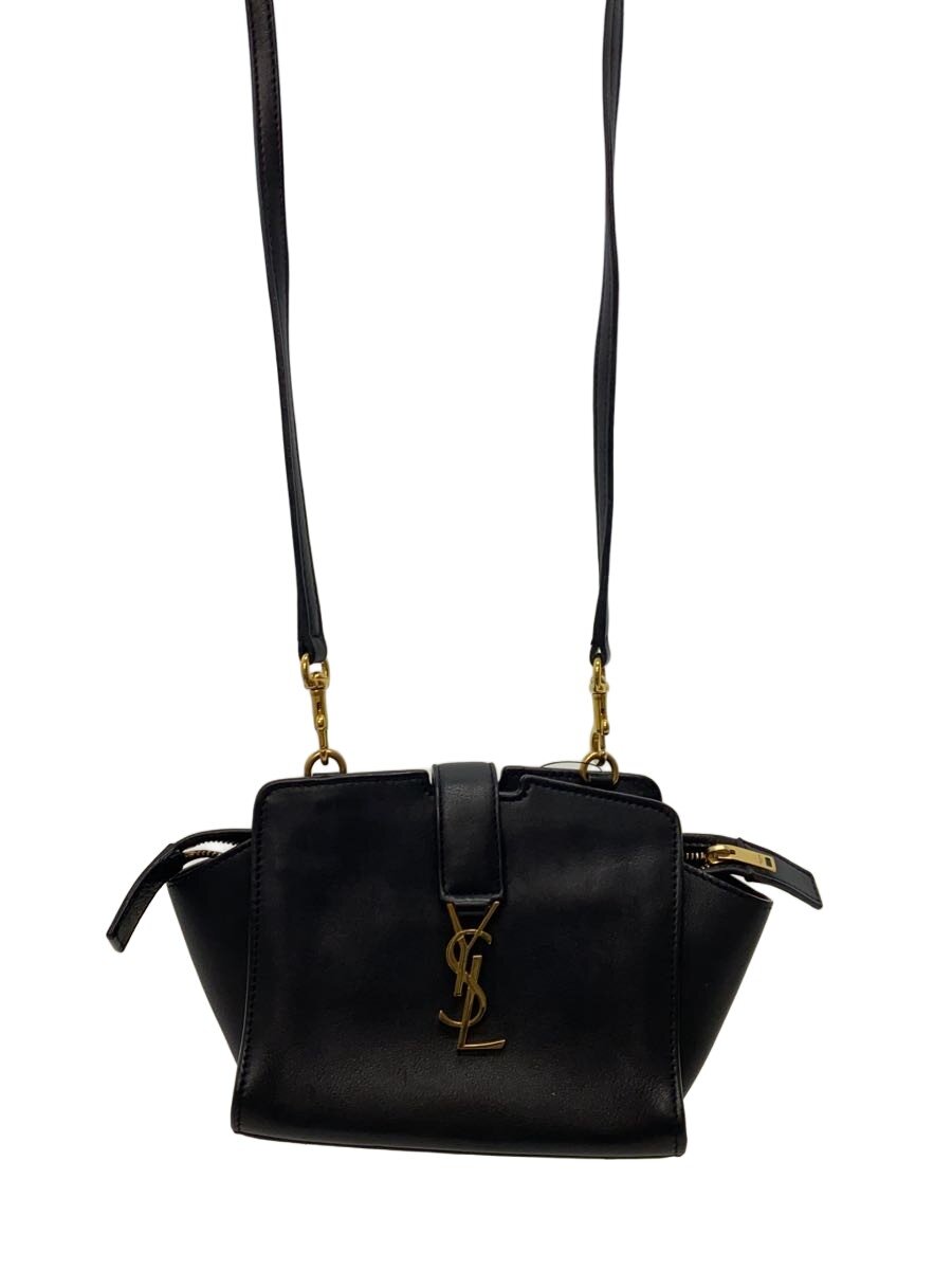【中古】SAINT LAURENT◆ショルダーバッグ/なめし革/BLK/4523229/Y LINE【御徒面子】
