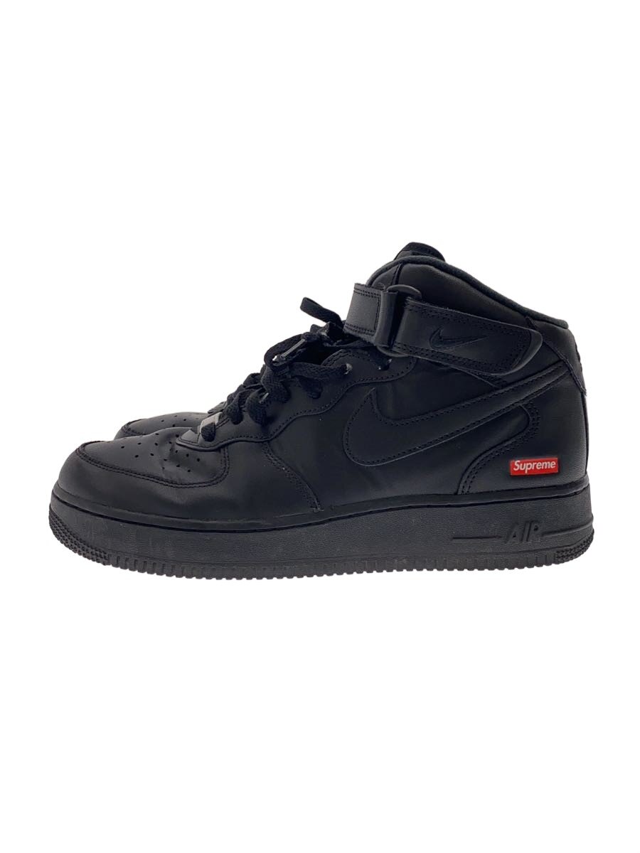 【中古】NIKE◆AIR FORCE 1 MID_空軍 1 ミッド/27.5珊/BLK【シューズ】