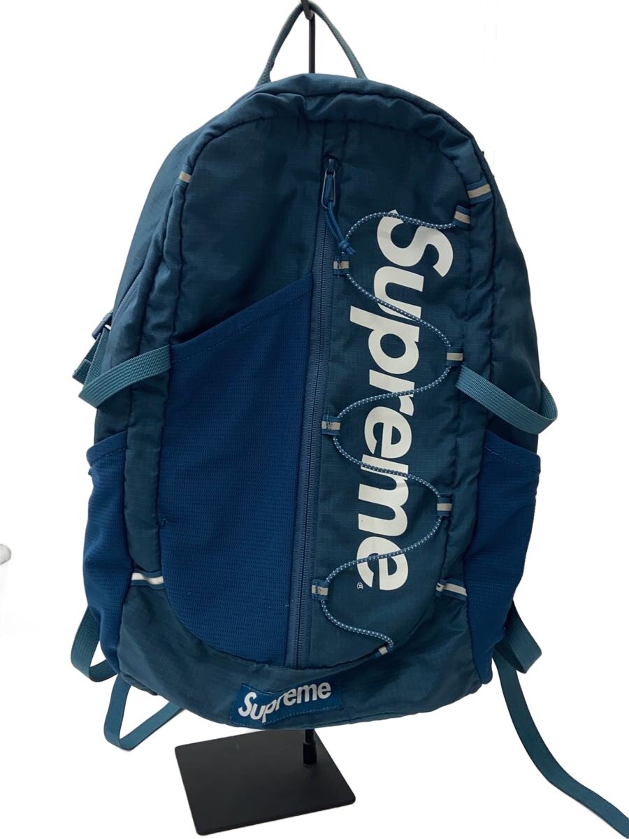 【中古】Supreme◆背嚢/ナイロン/BLU/刷り上げる【御徒面子】