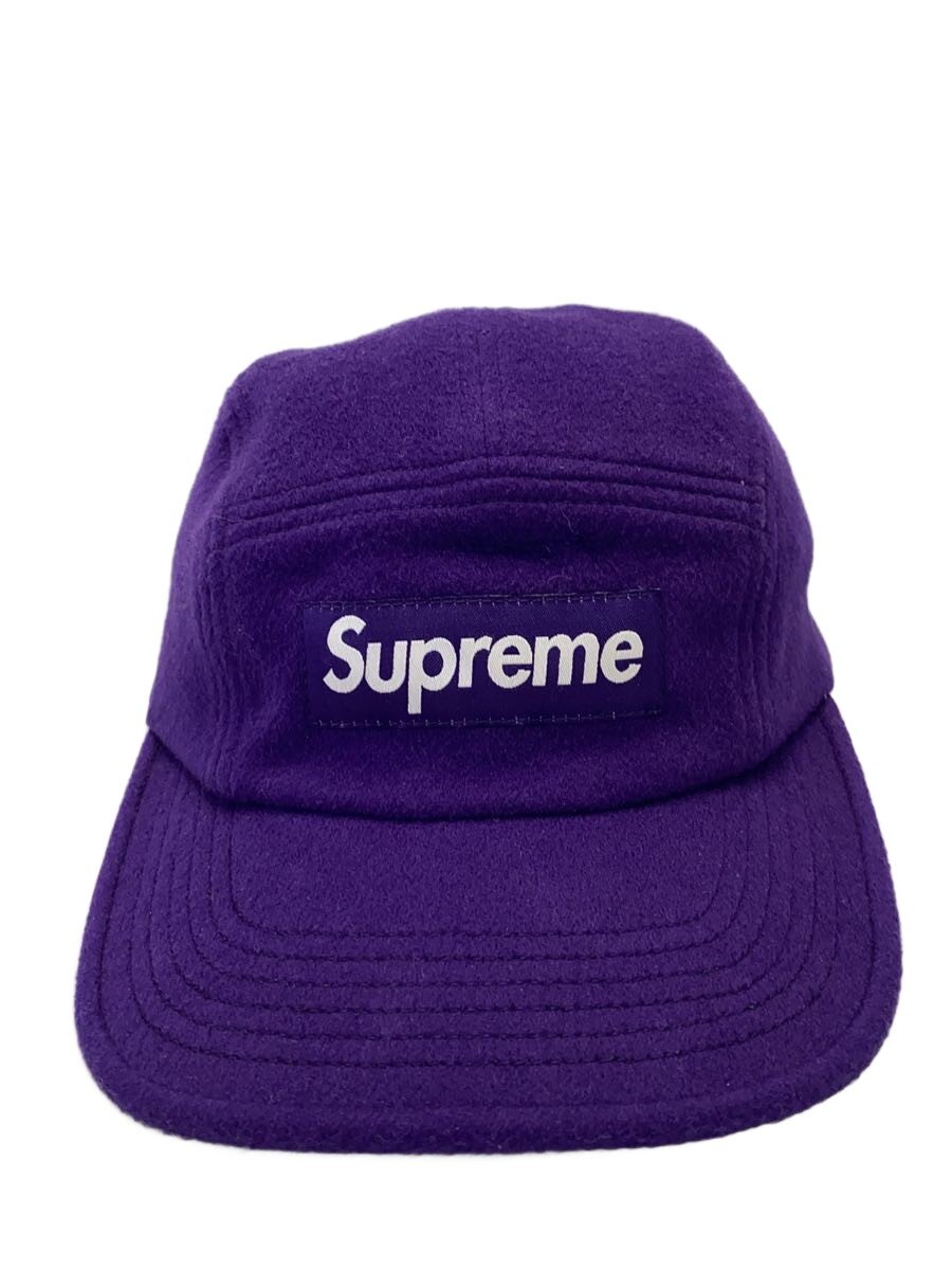 【中古】Supreme◆CAMP CAP/旗がしら/FREE/羊毛/パープル/メンズ【服飾雑貨他】