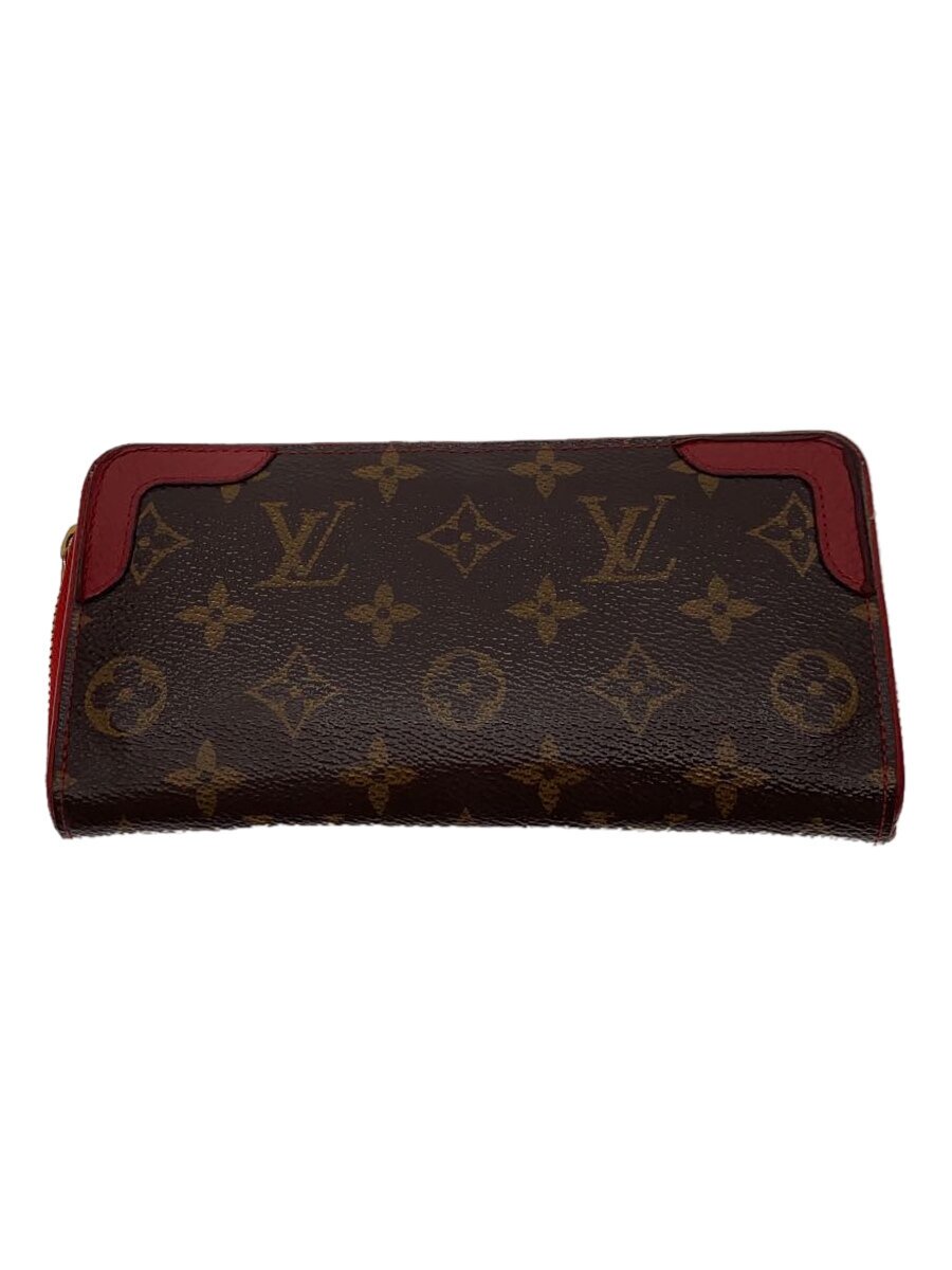 【中古】LOUIS VUITTON◆ジッピー・ウォレット・レティーロ_モノグラム・キャンバス_BRW_スリーズ/PVC/BRW/レディース//【服飾雑貨他】