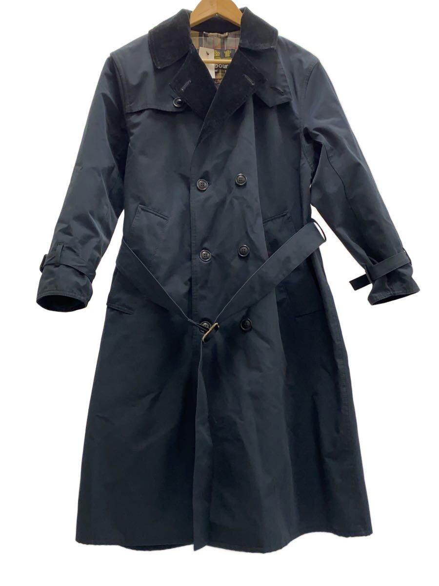 【中古】Barbour◆トレンチコート/34/ポリエステル/NVY/1802258/バックル落ち込み有//【メンズウェア】