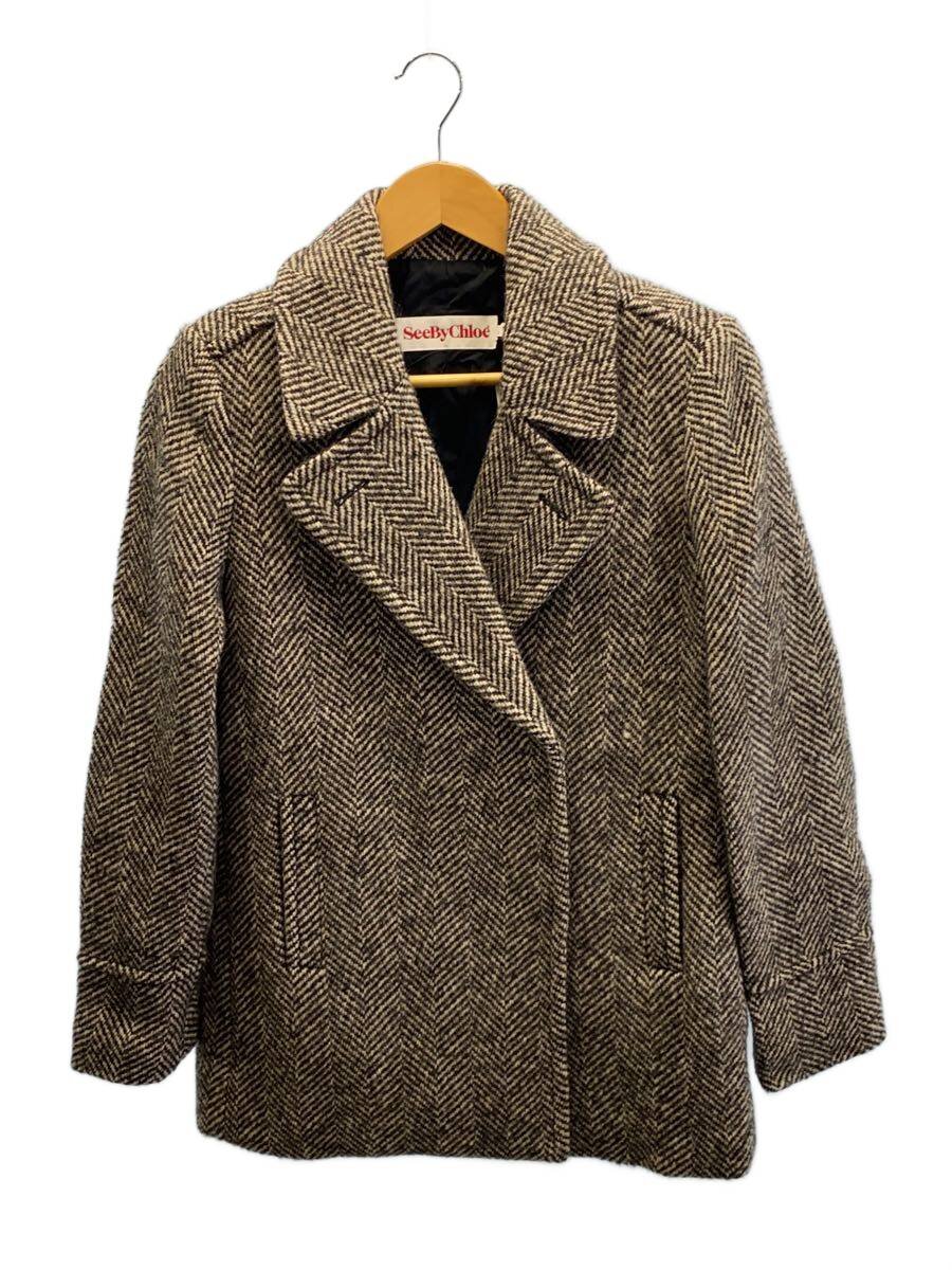 【中古】SEE BY CHLOE◆上衣/34/羊毛/BRW/L J 139 00【レディース御召しもの】