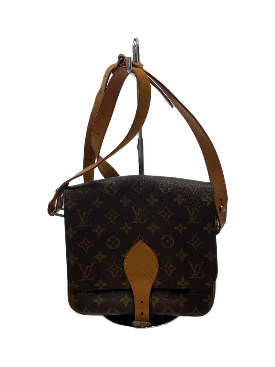 【中古】LOUIS VUITTON◆カルトシエールMM_モノグラム・帆布_BRW/PVC/BRW//【御徒面子】