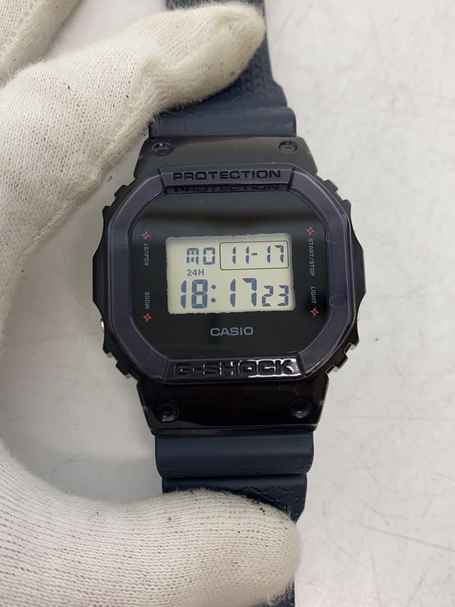 【中古】CASIO◆石英ウオッチ/アナログ/天然ゴム/GRY/GRY/SS/DW-5600NNJ【服飾雑貨他】