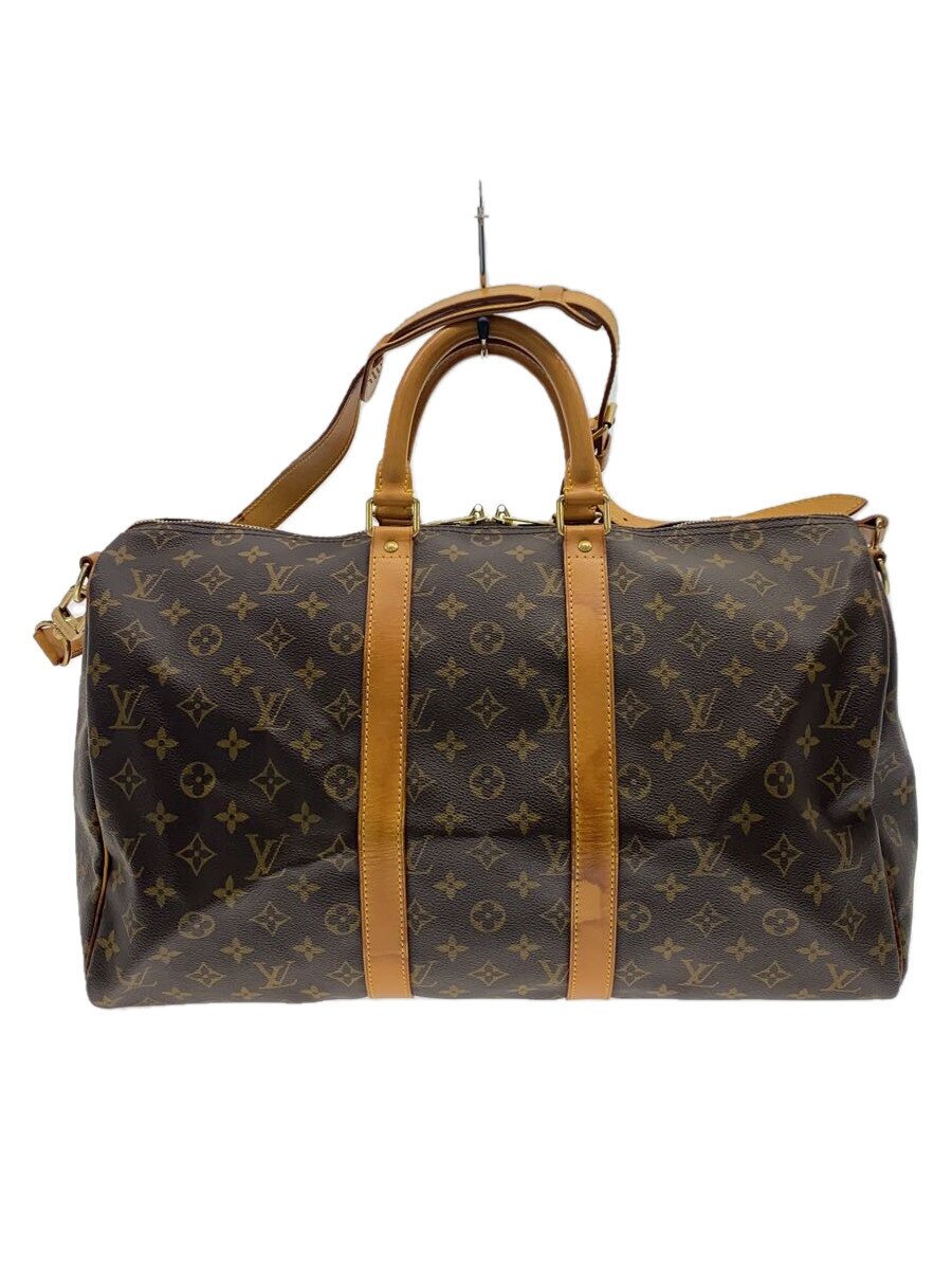 【中古】LOUIS VUITTON◆キーポル・バンドリエール45_モノグラム・帆布_BRW/PVC/BRW【御徒面子】