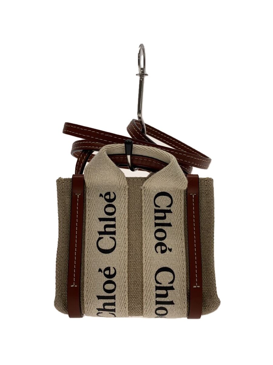 【中古】Chloe◆ショルダーバッグ/帆布/BRW/無地/CHC22AP235【御徒面子】