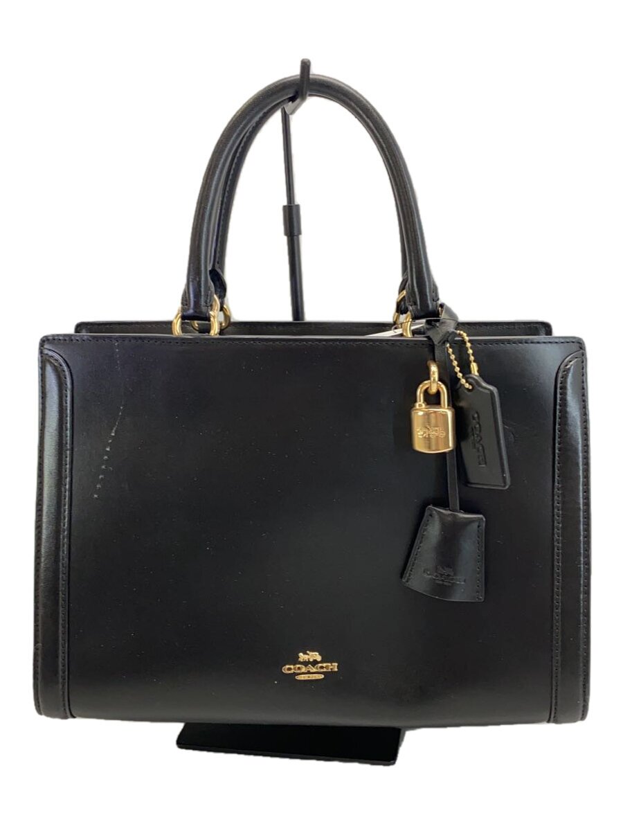 【中古】COACH◆ハンドバック/なめし革/BLK/F49500/キズ複数個有形の所有物//【御徒面子】