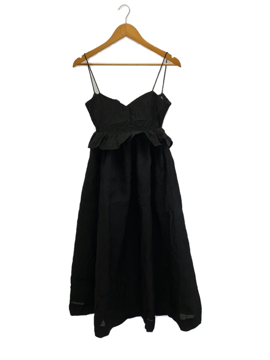 【中古】HONEY MI HONEY◆back double ribbon jacquard one-piece/FREE/ポリエステル/BLK//【レディース御召しもの】