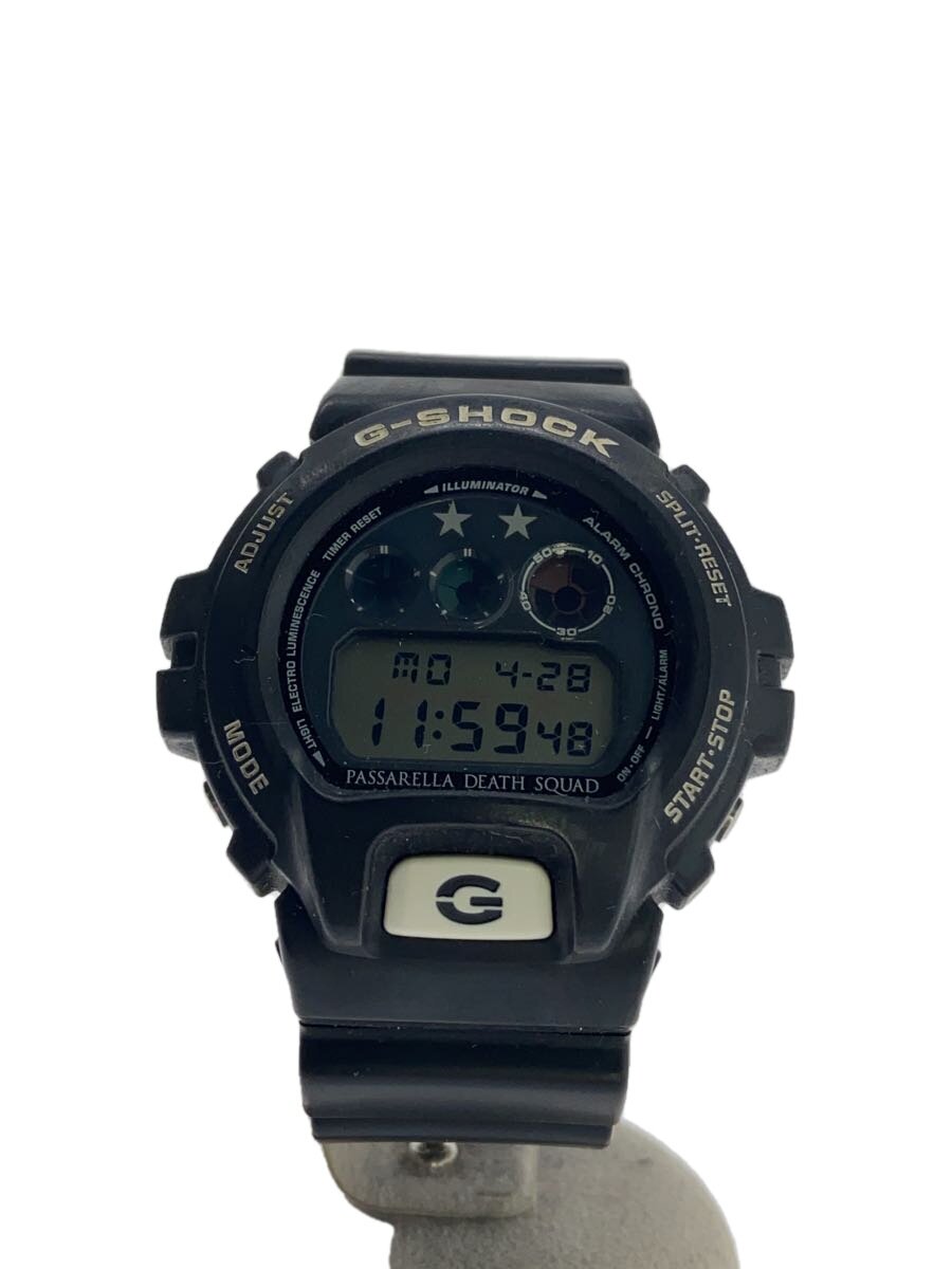【中古】CASIO◆石英ウオッチ/デジタル/天然ゴム/BLK/BLK/DW-6900FS//【服飾雑貨他】