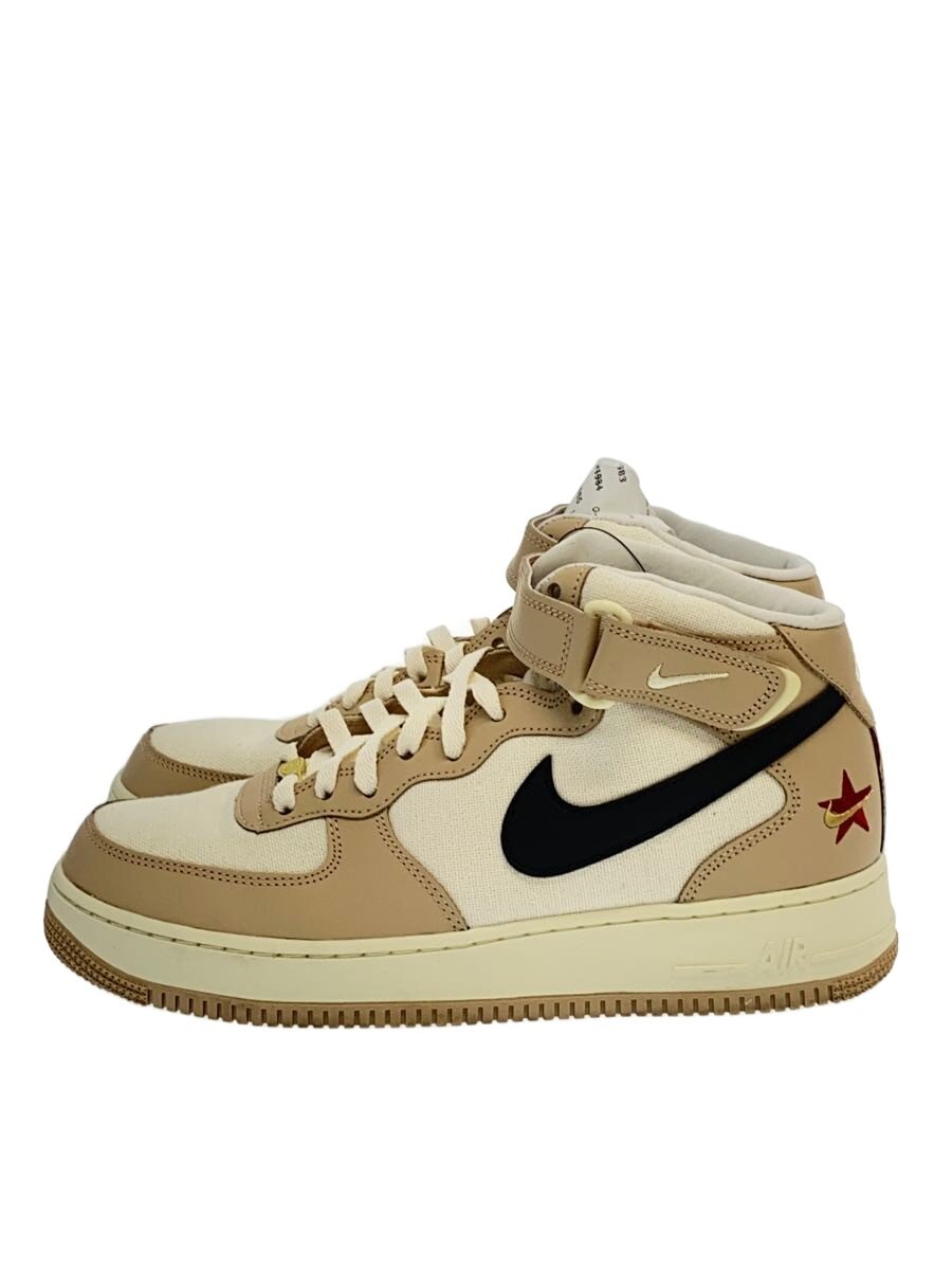 【中古】NIKE◆AIR FORCE 1 MID 07 LX_大気圏 フォース 1 ミッド 07 LX/28糎/BEG【シューズ】