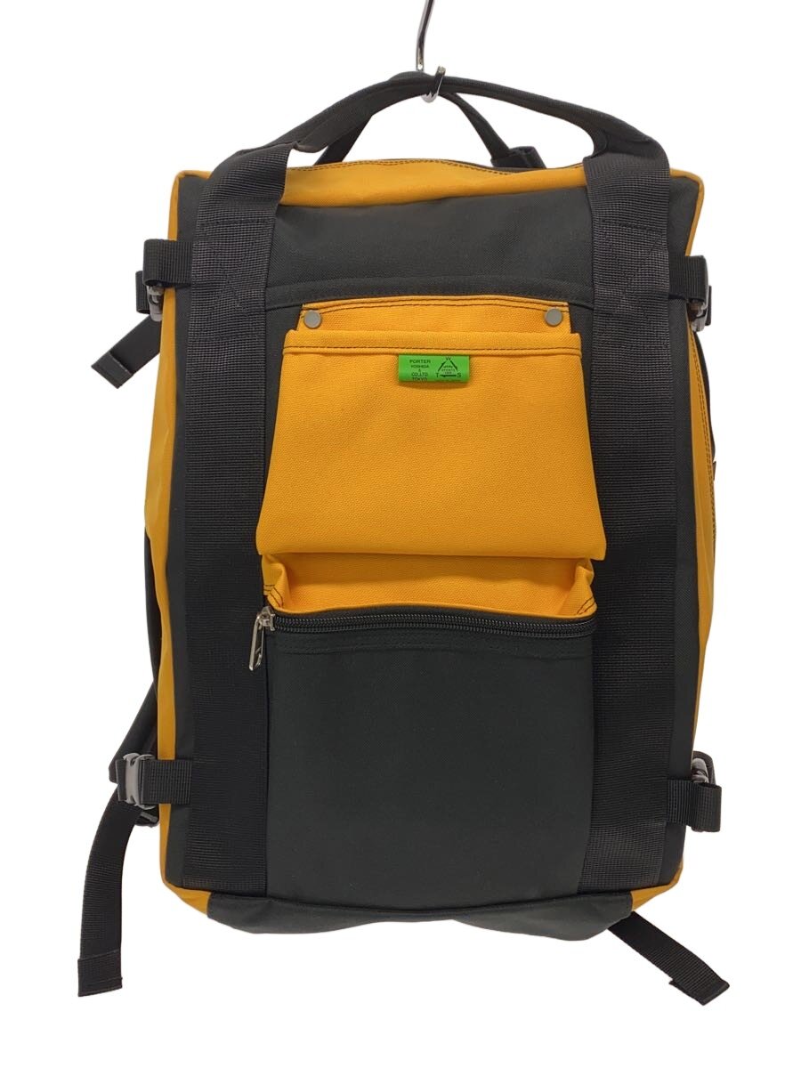 【中古】PORTER◆UNION/RUCKSACK/ポリエステル/黄色×黒いこと/782-08690【御徒面子】