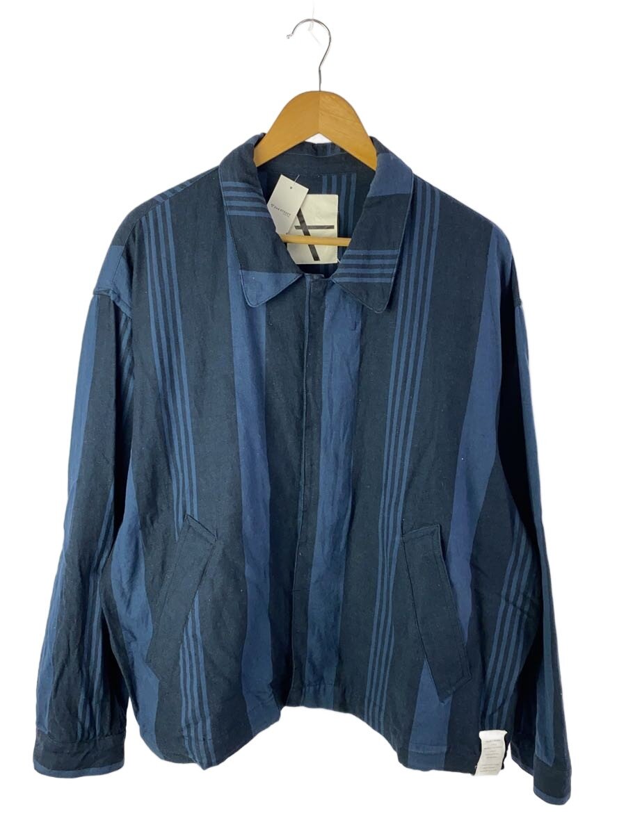 【中古】PLUS◆長袖ティーシャツ/--/--/NVY/縞模様【メンズウェア】