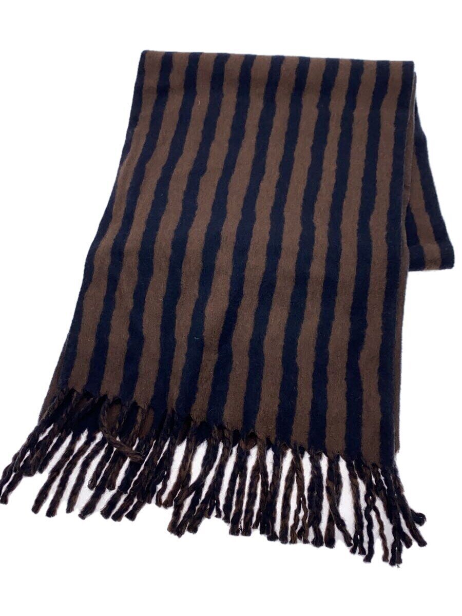 【中古】LOUIS VUITTON◆えり巻き/カシミヤ/BRW/縞模様/メンズ/401552//【服飾雑貨他】
