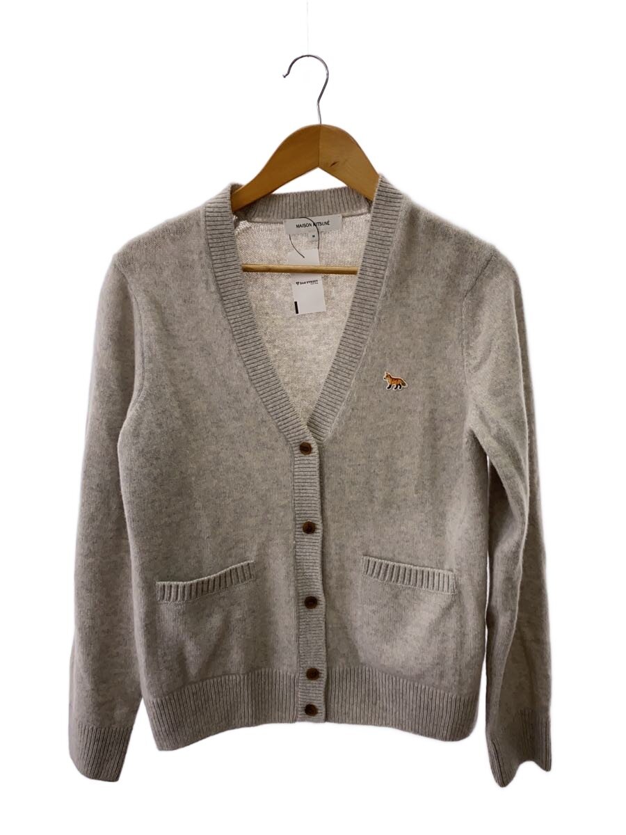 【中古】MAISON KITSUNE◆ベイビーフォックスパッチカーディガン/M/羊毛/GRY/LW00507KT1006【レディース御召しもの】