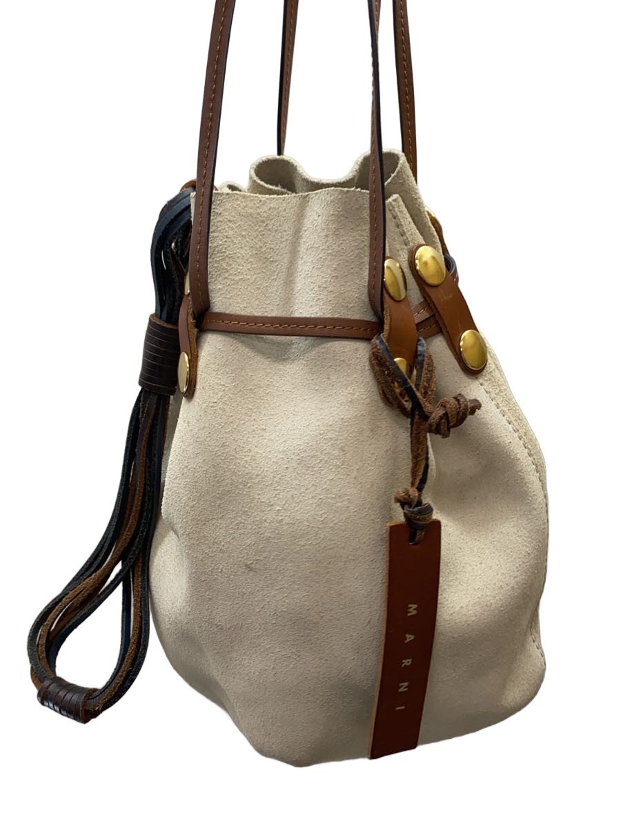【中古】MARNI◆御徒面子/スウェード/CRM/無地//【御徒面子】