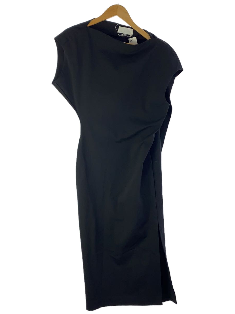 【中古】mame kurogouchi◆25SS/Double Jersey Asymmetric Dress/2/BLK/MM25SS-JS054/? NULL ?【レディースお召しもの】