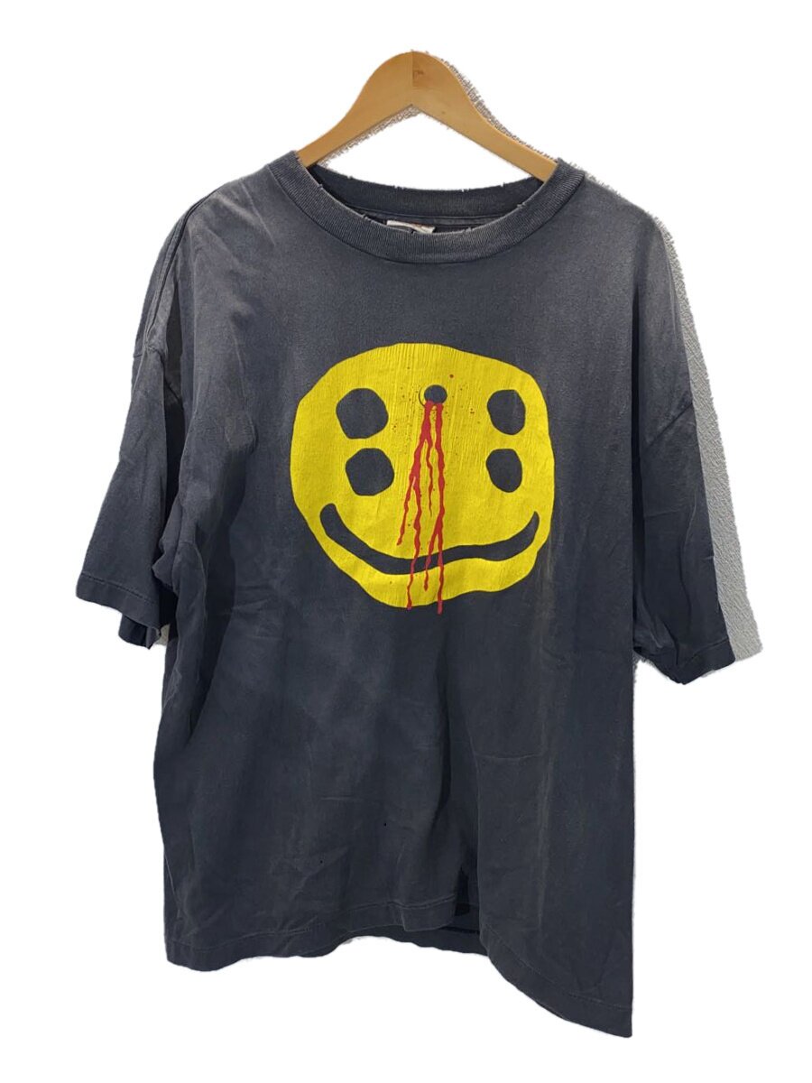 【中古】SAINT MICHAEL◆ティーシャツ/XL/綿織物/BLK/SM-YS1-0000-C01【メンズウェア】