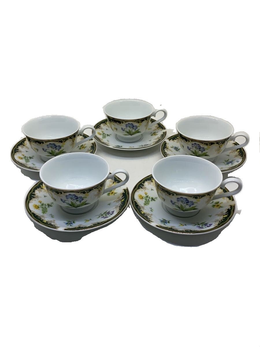 【中古】NARUMI◆カップ&ソーサー/5点セット【キッチン用品】