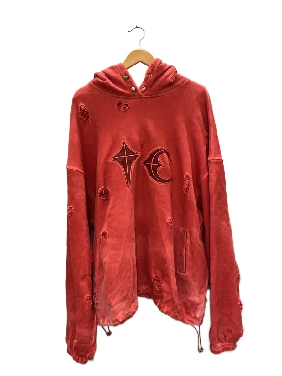 【中古】Thug Club◆24ss/Rock Hoodie/不都合パーカー/3/綿織物/RED/TC24SS0402【メンズウェア】