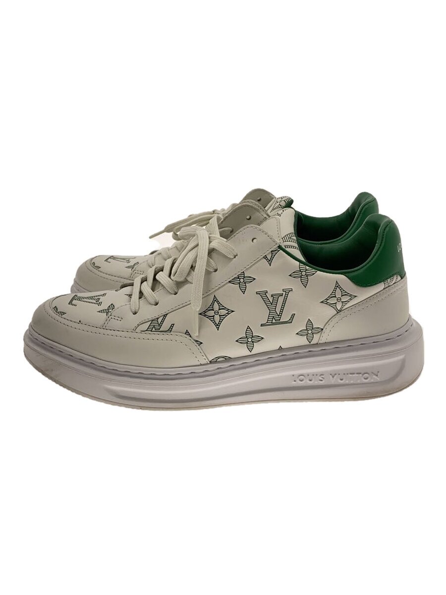 【中古】LOUIS VUITTON◆ローカットスニーカー/US7.5/WHT/1ABMDL【シューズ】