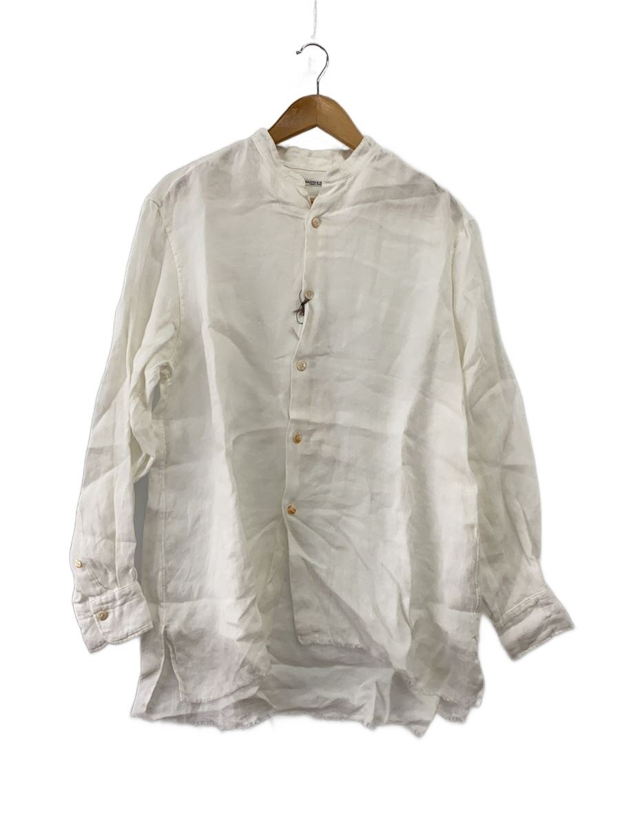 【中古】MAATEE\u0026SONS◆長袖プルオーバー/2/人絹/WHT/無地/MT4103-0605【メンズウェア】