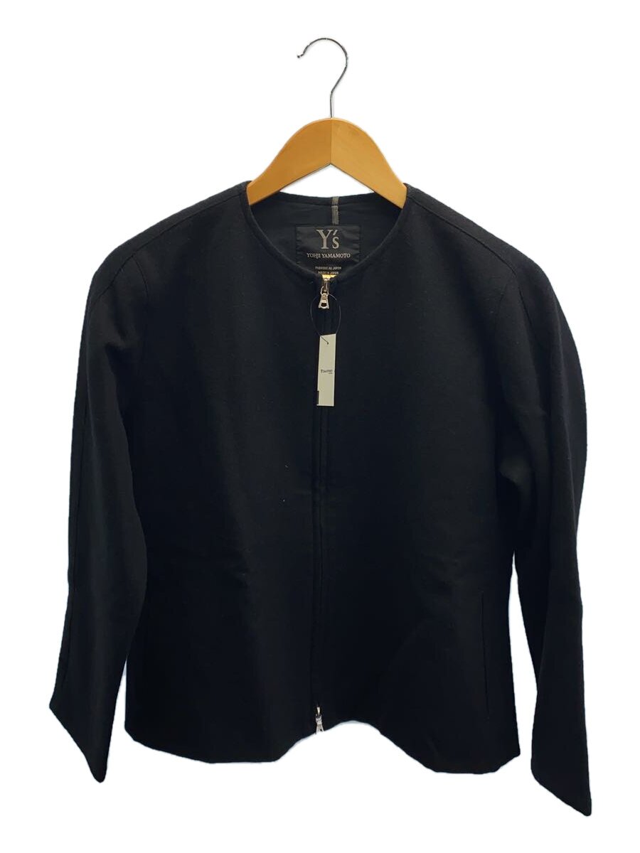 【中古】YOHJI YAMAMOTO◆ノーカラージャケット/3/ウール/BLK/ブラック/クロ/無地//【レディースウェア】|2nd STREET 店
