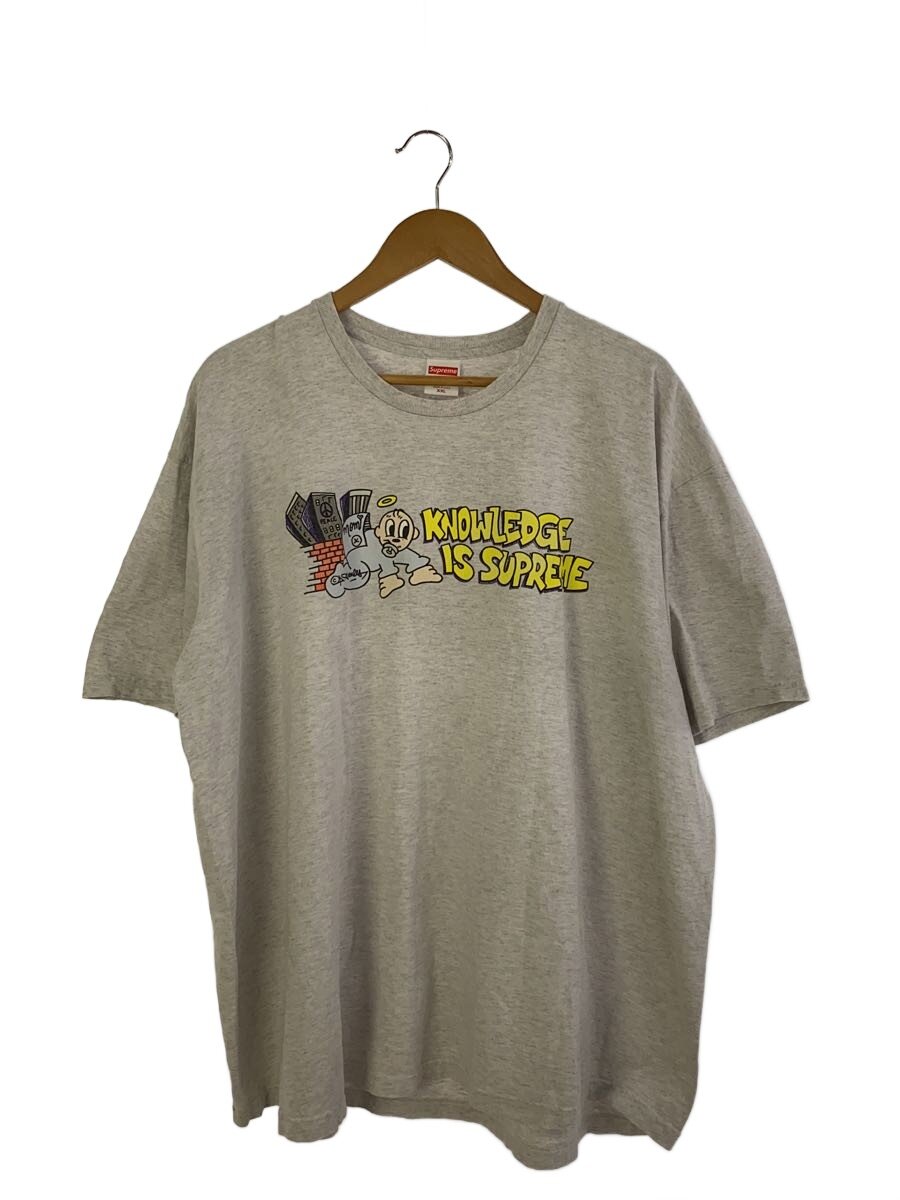 【中古】Supreme◆プルオーバー/XL/綿織物/GRY/刷り上げる/22SS/Knowledge Tee//【メンズウェア】