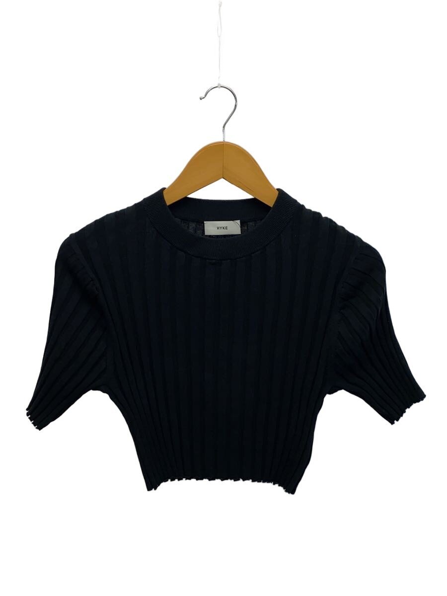 【中古】HYKE◆半袖カットソー/FREE/綿織物/BLK/無地/241-11348 013【レディース御召しもの】