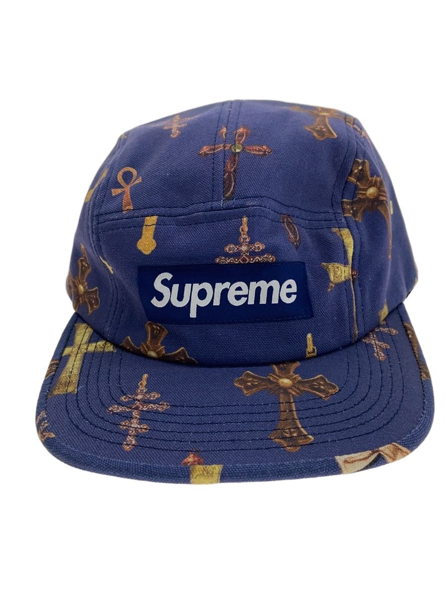 【中古】Supreme◆13SS/CROSSES CAMP CAP/旗がしら/FREE/NVY/総柄/メンズ//【服飾雑貨他】