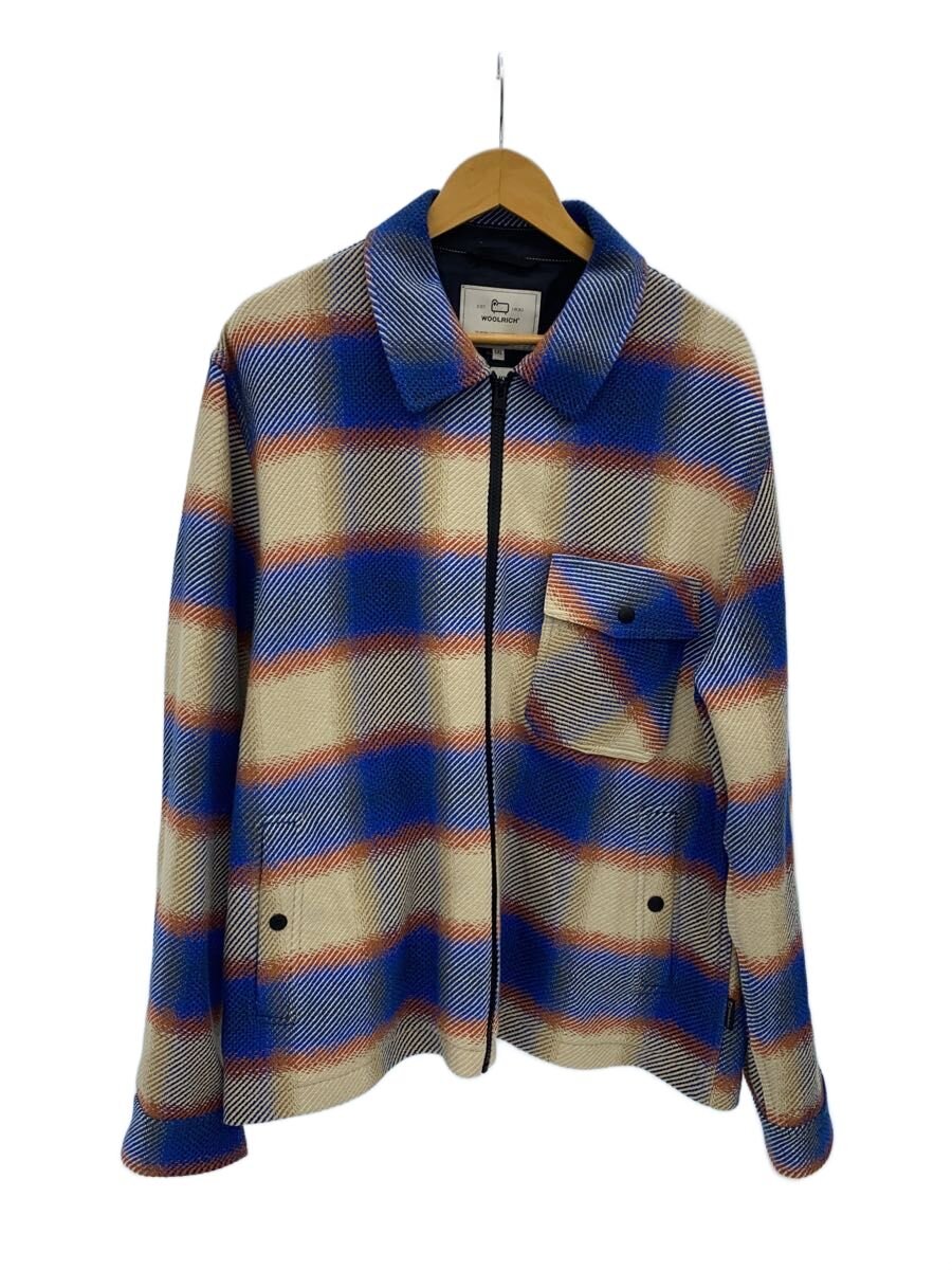【中古】Woolrich◆timber/厚地の外套プルオーバー/上衣/3L/綿織物/BLU/読み合わせる//【メンズウェア】
