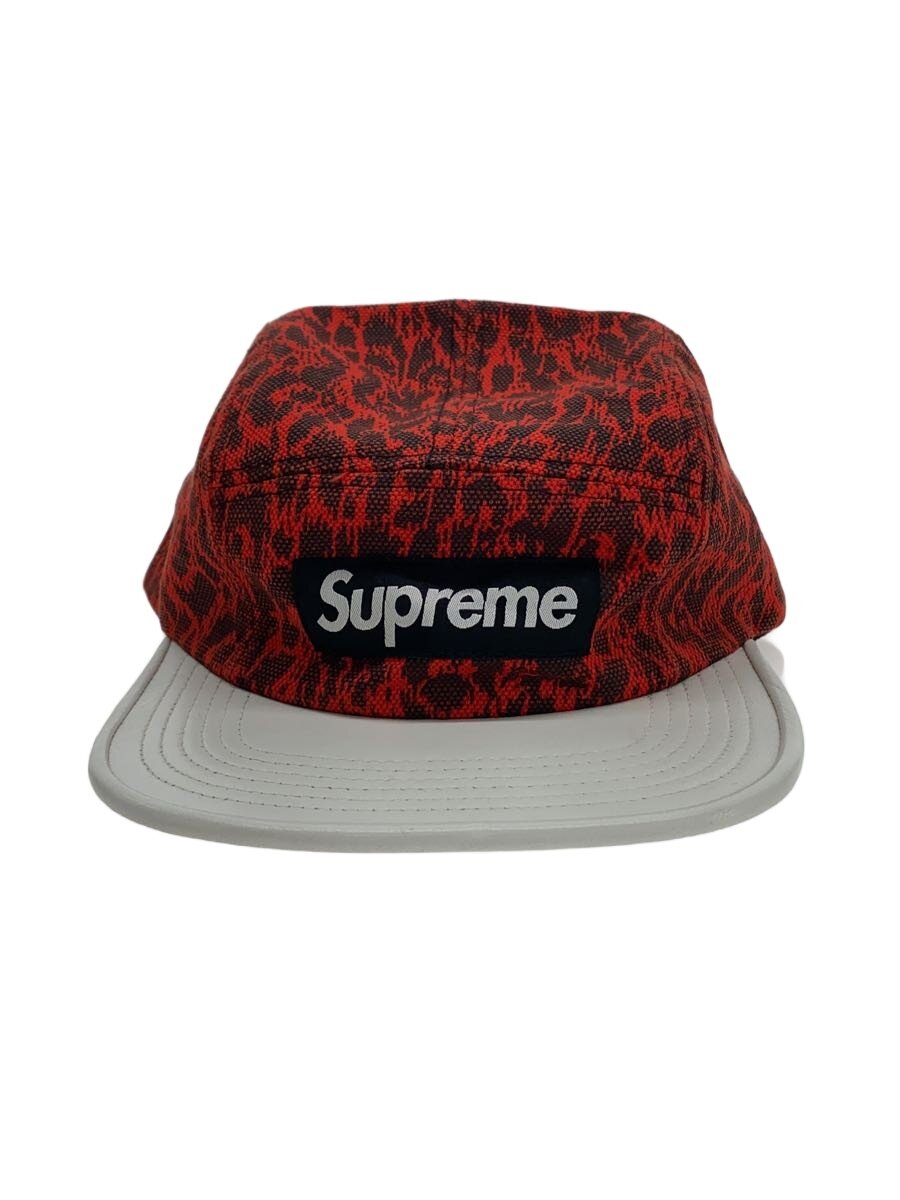 【中古】Supreme◆13SS/LEOPARD LEATHER VISOR CAMP CAP/旗がしら/RED/総柄/メンズ//【服飾雑貨他】