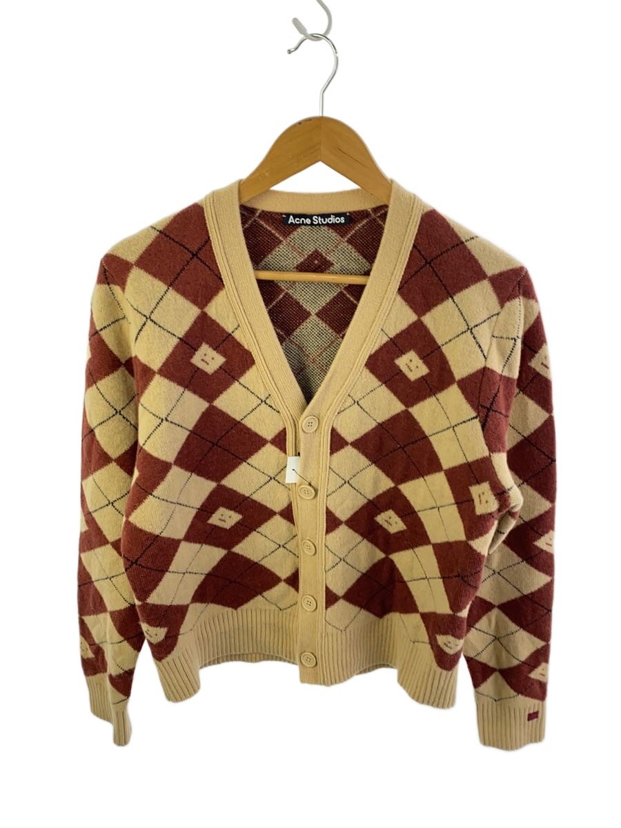 【中古】Acne Studios(Acne)◆アーガイルジャガードカーディガン/S/羊毛/BRW/FA-UX-KNIT000091【メンズウェア】