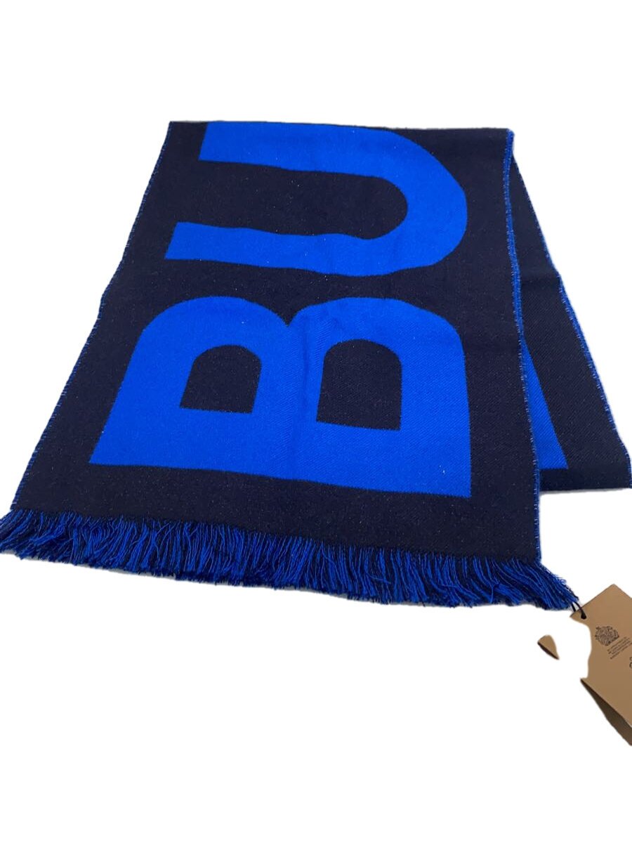 【中古】BURBERRY◆えり巻き/羊毛/8059892/Logo Wool Jacquard Scarf【服飾雑貨他】