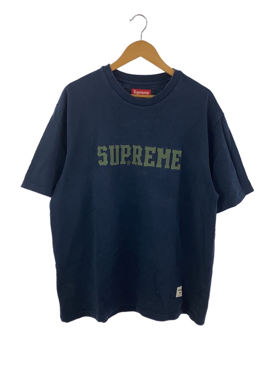 【中古】Supreme◆24AW TWILL APPLIQUE S/S/XL/綿織物/NVY【メンズウェア】