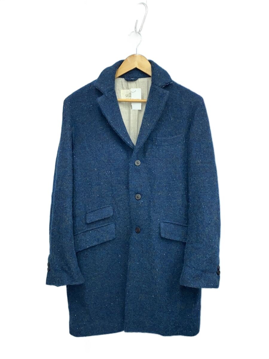 【中古】nest robe CONFECT◆チェスターコート/3/羊毛/BLU【メンズウェア】