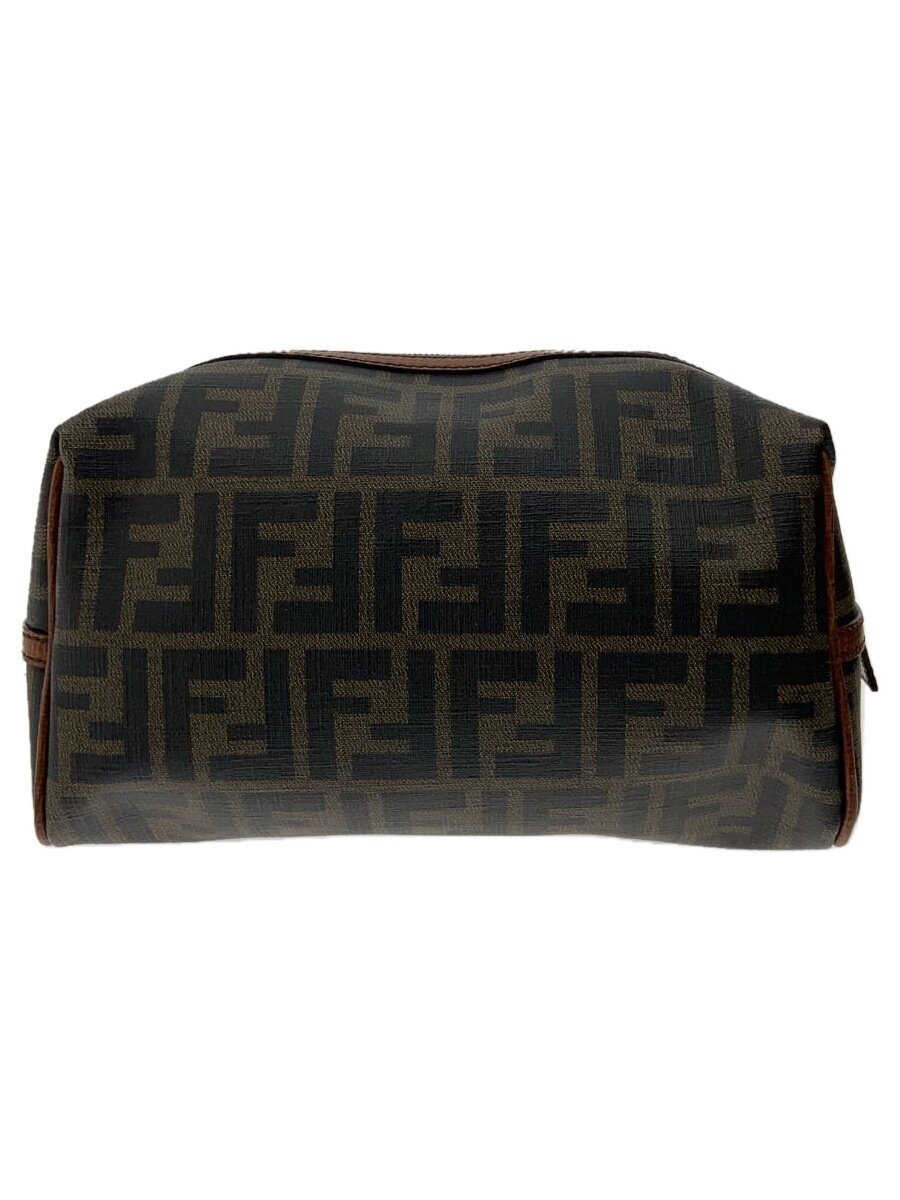 【中古】FENDI◆合切袋/PVC/BRW/総柄【御徒面子】