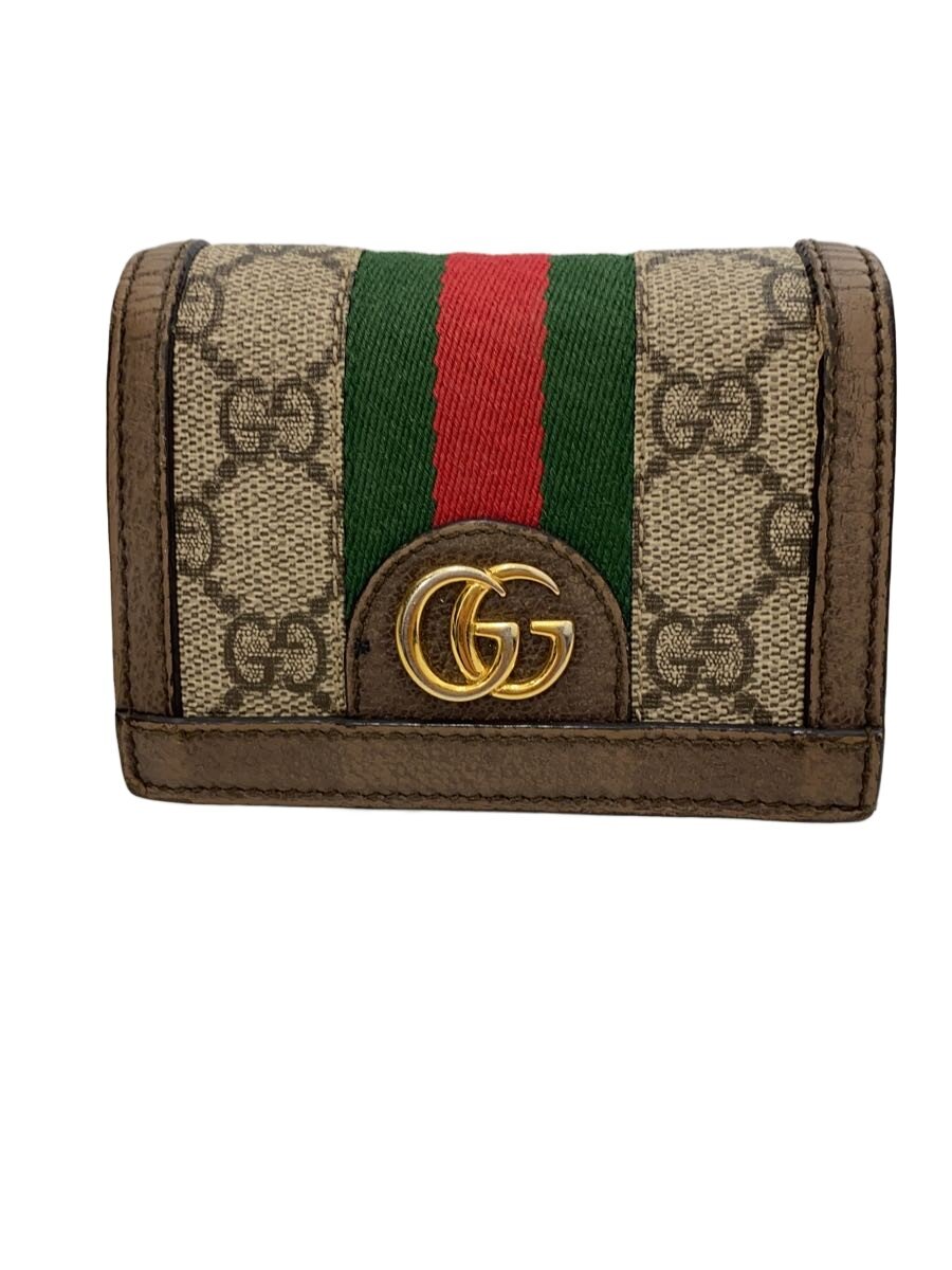 【中古】GUCCI◆2つ折り銭入れ/PVC/マルチ色合い/無地/レディース/523155.0959【服飾雑貨他】