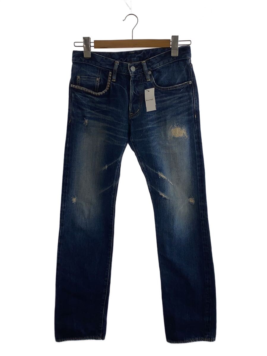 【中古】HYSTERIC GLAMOUR◆ボトム/28/コットン/IDG/0213AP13/RW CLASH加工 デニム ストレートPT【メンズウェア】｜2ｎｄ STREET 店