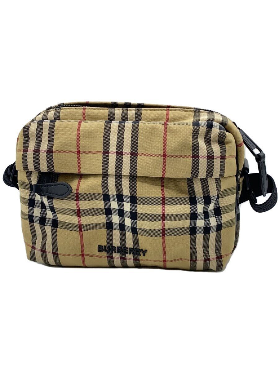 【中古】BURBERRY◆ショルダーバッグ/BEG/ノバチェック/8069760【御徒面子】