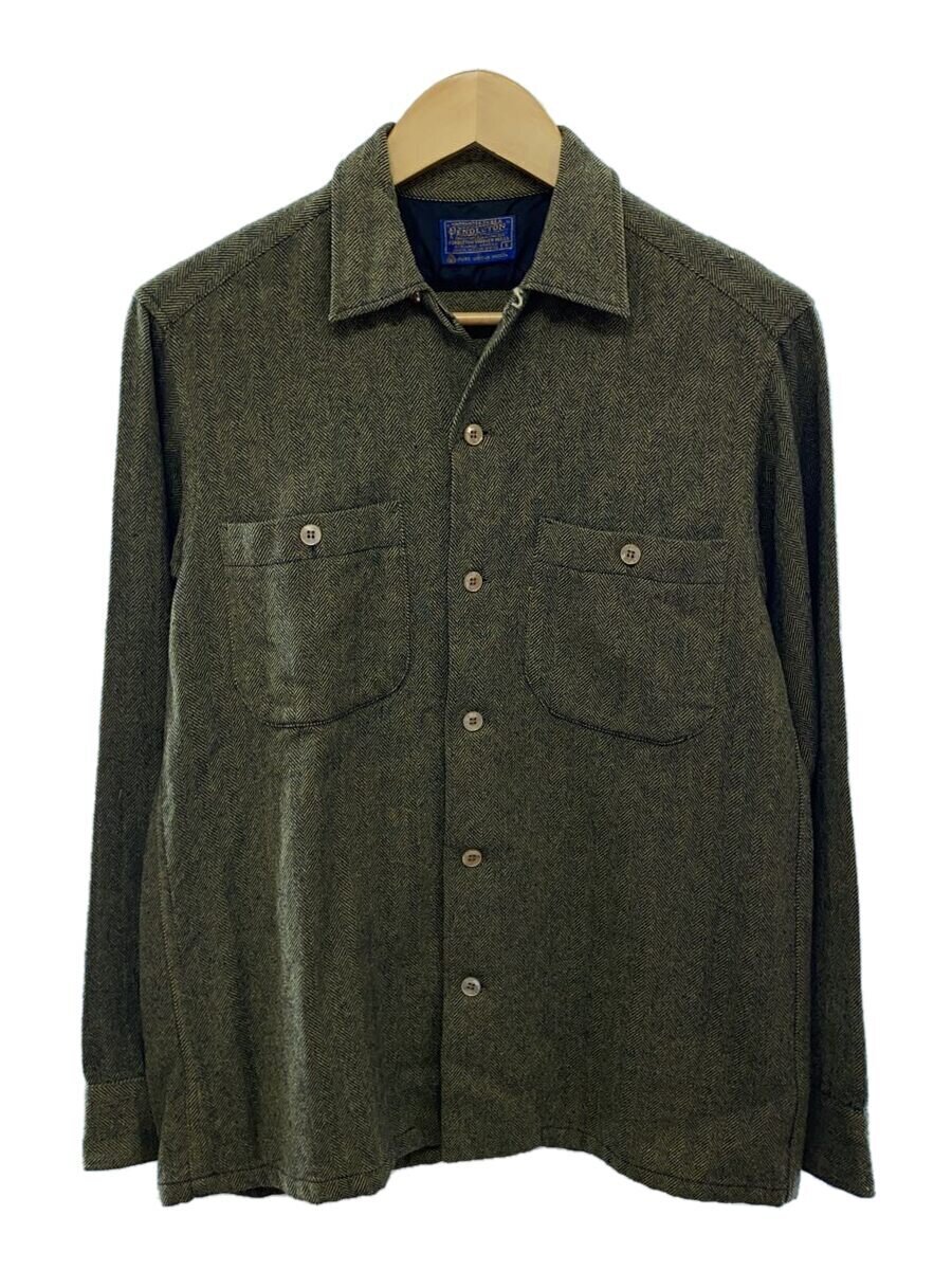 【中古】PENDLETON◆60s/杉綾模様/明けっ広げ色合いプルオーバー/羊毛プルオーバー/S/羊毛/KHK【メンズウェア】