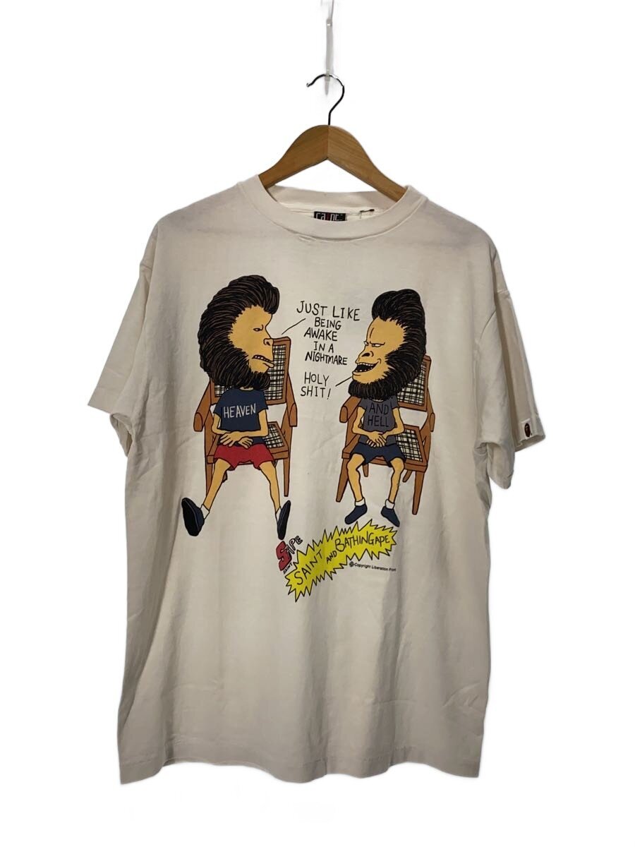 【中古】SAINT MICHAEL◆プルオーバー/L/綿織物/WHT/SM-S23-0000-110【メンズウェア】